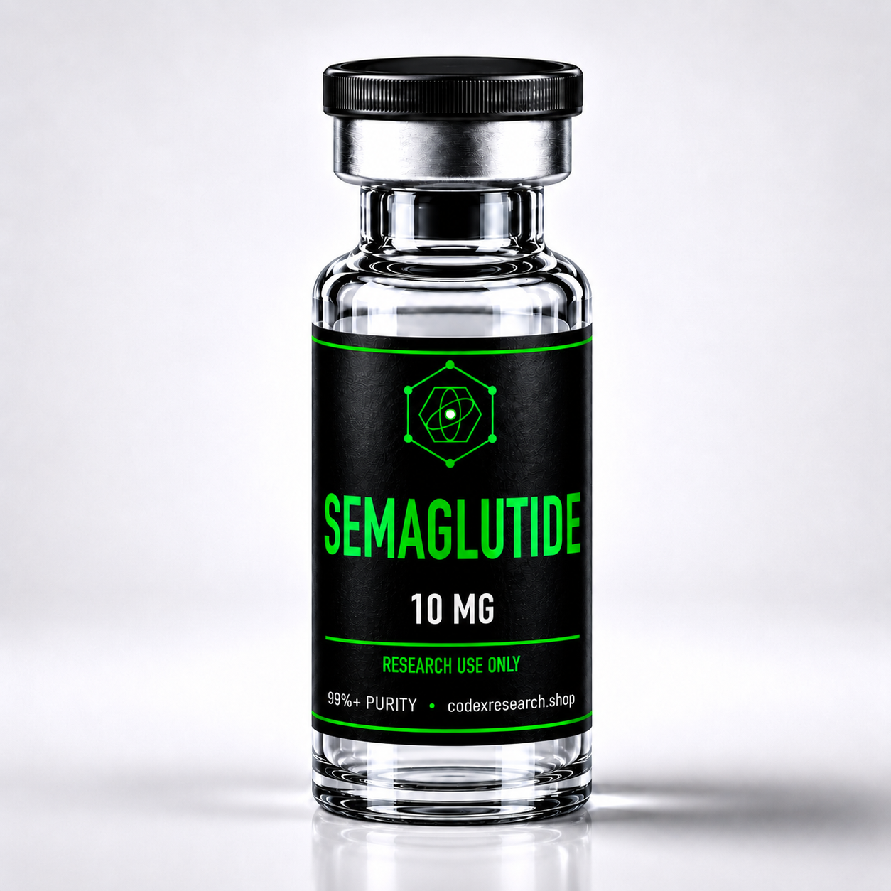Semaglutide 10mg research peptide vial — Codex Research