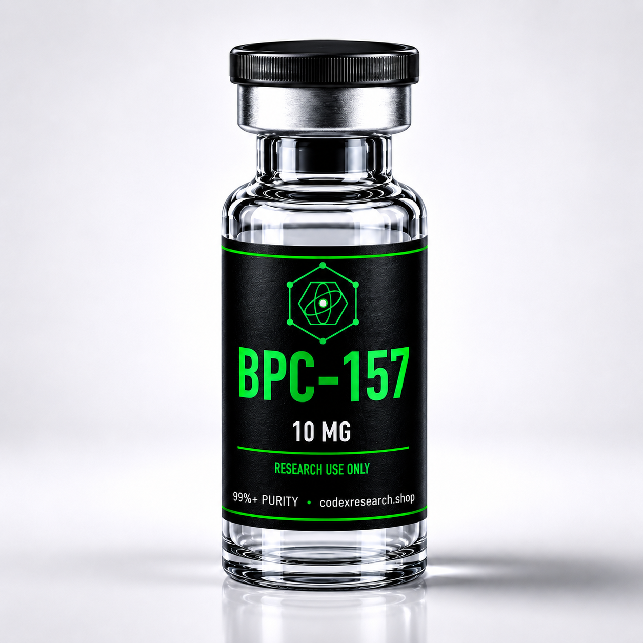BPC-157 10mg research peptide vial — Codex Research