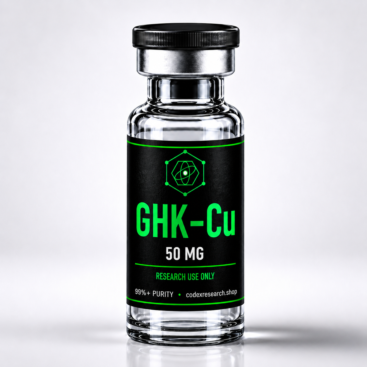 GHK-Cu 50mg research peptide vial — Codex Research