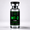 MT-2 Melanotan II 10mg research peptide vial, black label with lime-green text, Codex Research