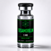 Tesamorelin 5mg research peptide vial, black label with lime-green text, Codex Research
