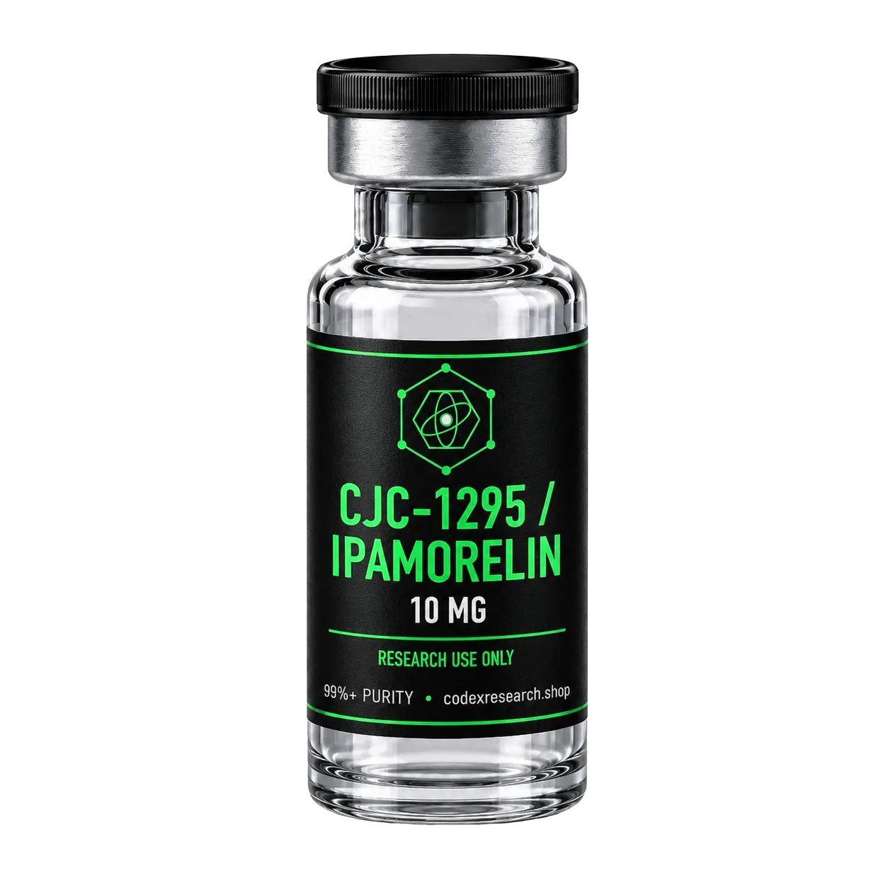 CJC-1295 / Ipamorelin 10mg research peptide vial — Codex Research